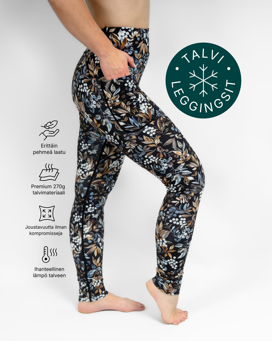 Aya Ravenberry Tight Fit Winter Leggings