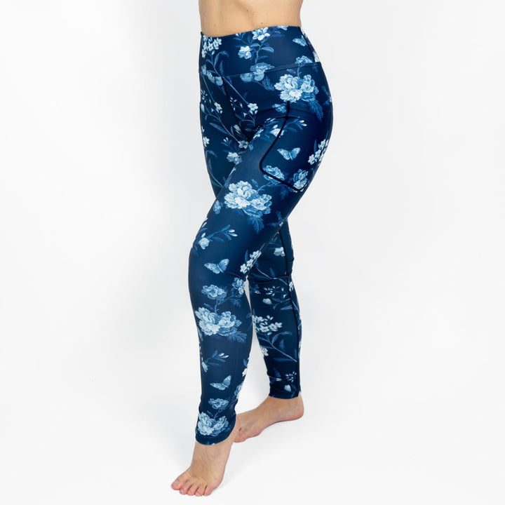 Blue Vintage Bloom Leggings