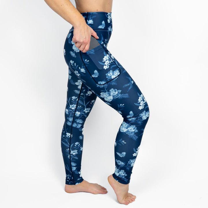 Blue Vintage Bloom Leggings