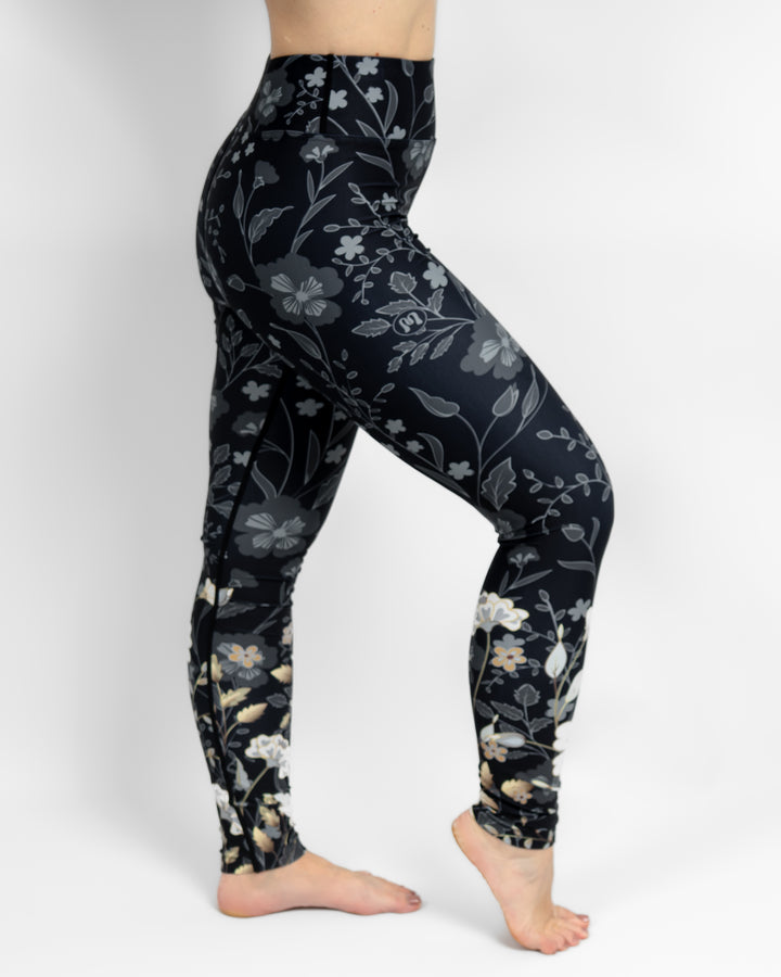 Hope Elegant Floral Leggings Without Pockets