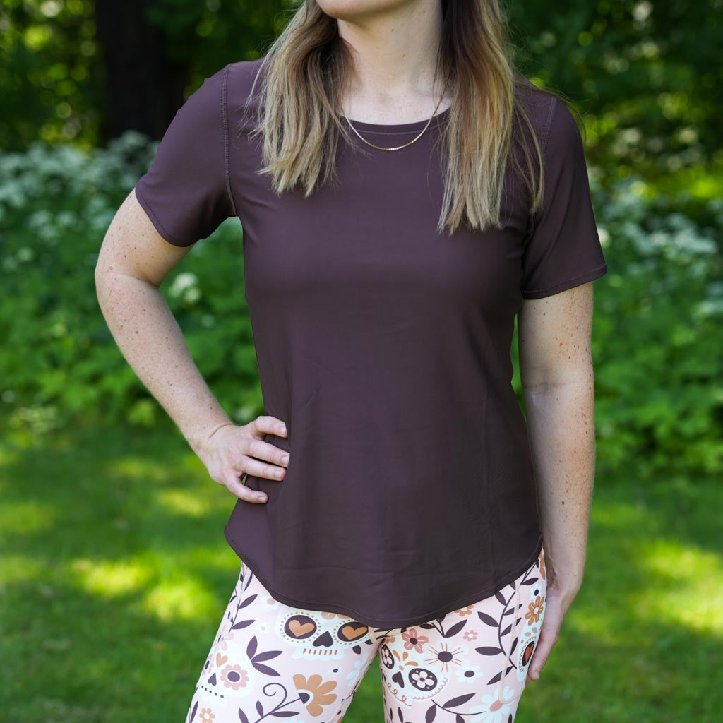 Vigga Fitted Brown T-Shirt