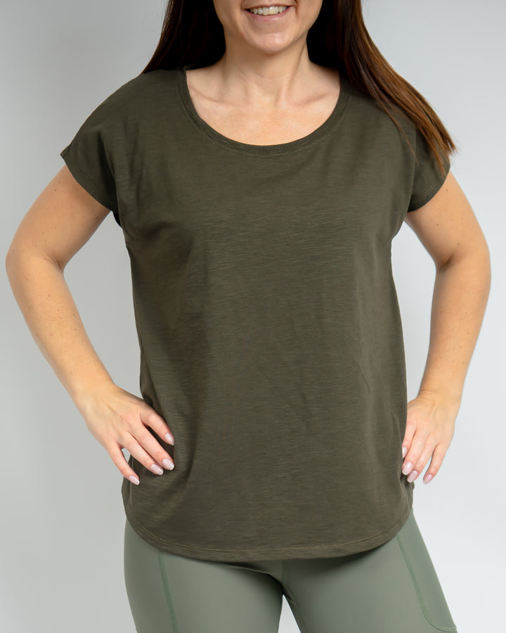 Marley Relaxed Deep Olive T-Shirt