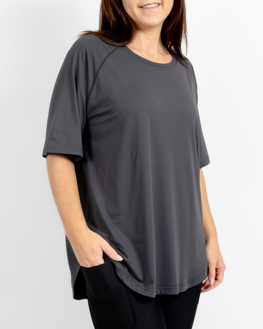 Mira Relaxed Deep Grey T-Shirt