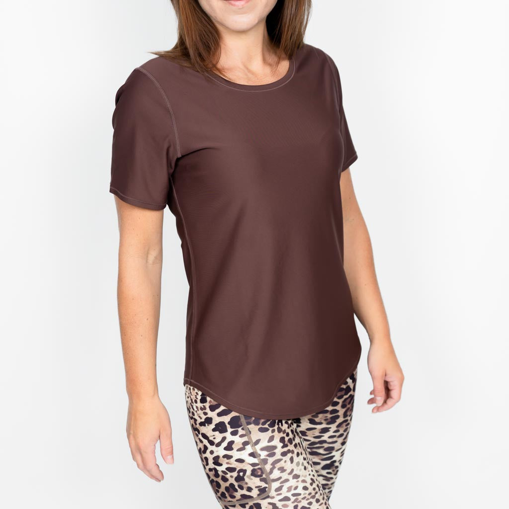 Vigga Fitted Brown T-Shirt