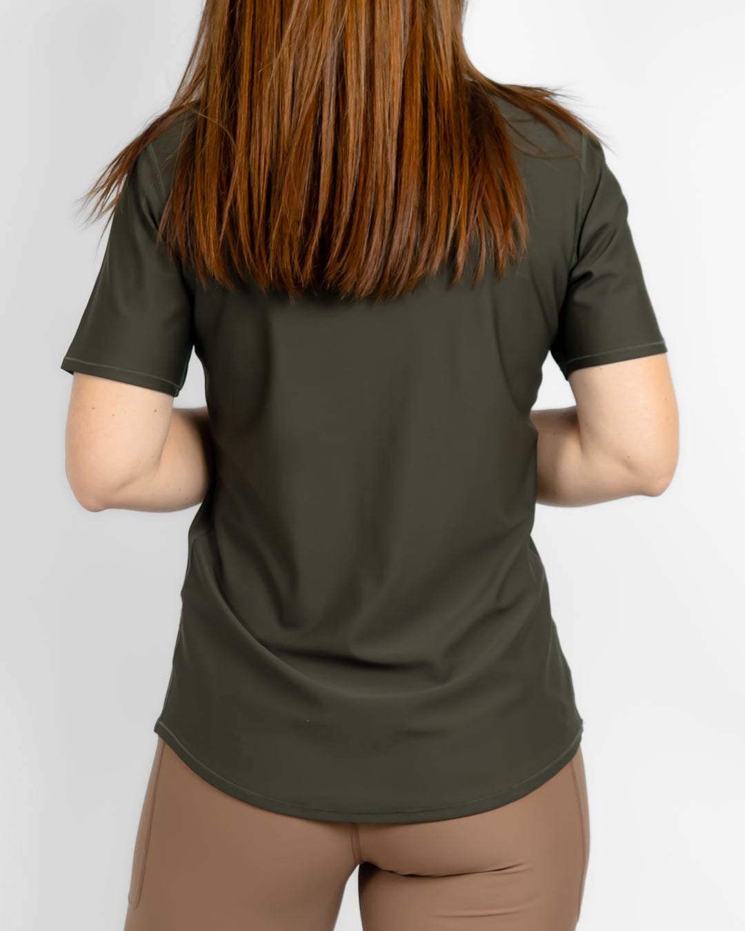 Vigga Fitted Deep Olive T-Shirt