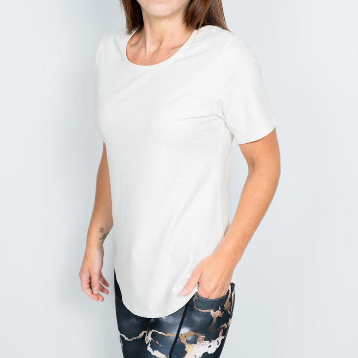 Vigga Fitted Off-White T-Shirt