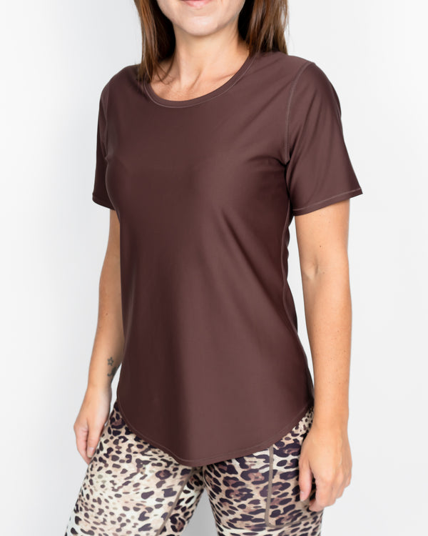 Vigga Fitted Brown T-Shirt