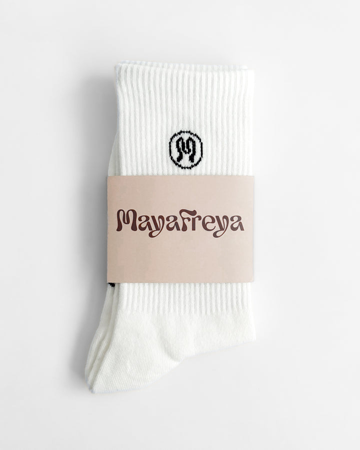 3-kpl Zoe White Socks